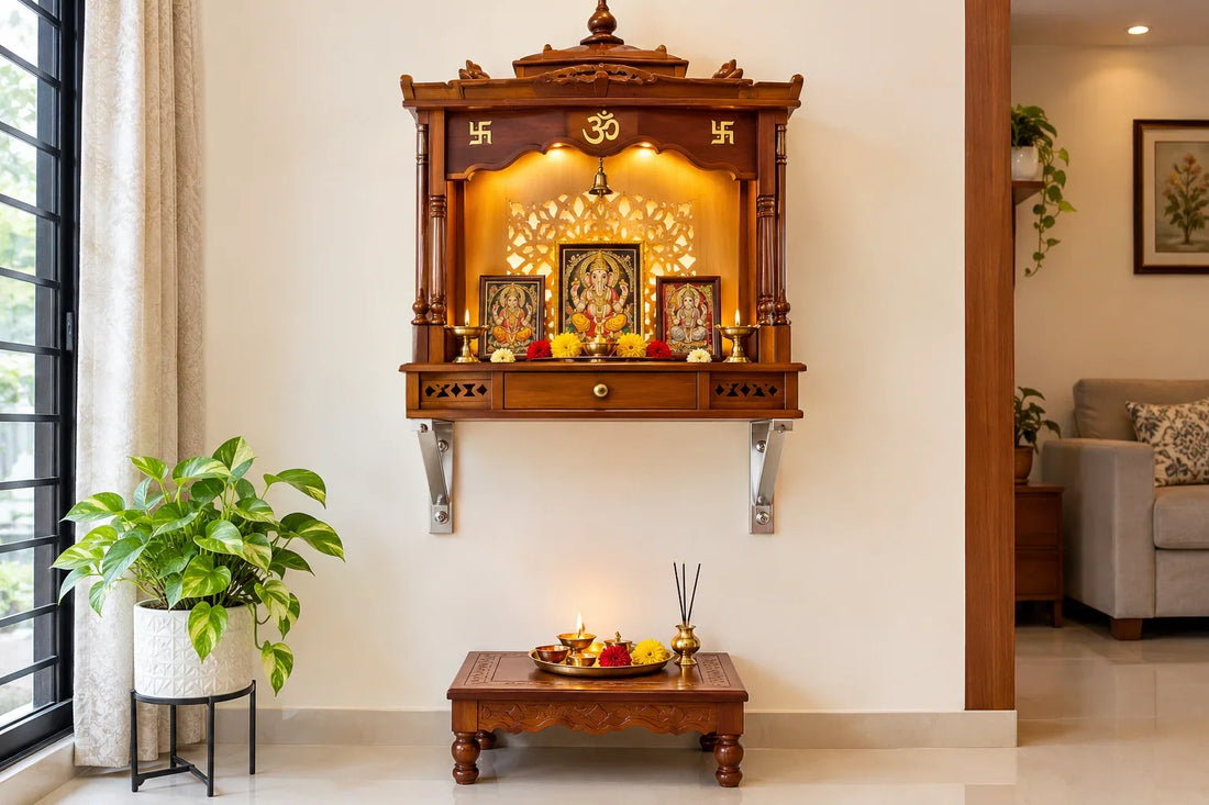 How to Setup a Space-Saving Wall-Mounted Puja Mandir in Small Flats