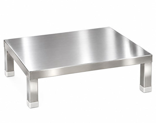 Heavy Duty Stainless Steel Chowki/Pida for Home, Kitchen & Temple (12x8x4 Inch) | Premium Stainless Steel Peeda/Sitting Chowki